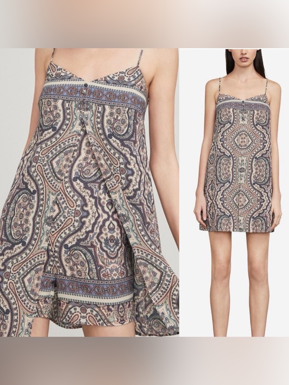 BCBGMaxAzria Helene Vintage Brocade Romper Illusion Dress Size XXS